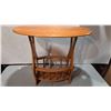 Image 3 : Wooden Oval End Table/Magazine Rack, 22" Wood Shelf, 36" Coat Rack.
