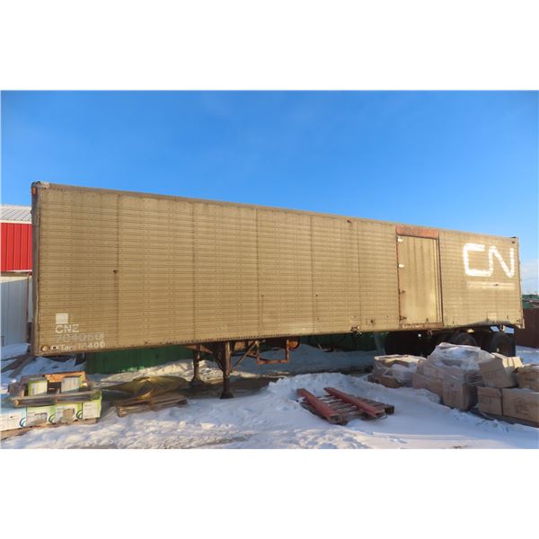 Con Car 40 Freight Semi Trailer for Storage - Rear and Side Door w/ Shelving