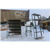 Image 1 : Metal Shelving Units 63" x 48" x 16" and 54" x 36" x 12" and Rolling Unit 34" x 14" x 30".