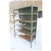 Image 2 : Metal Shelving Units 63" x 48" x 16" and 54" x 36" x 12" and Rolling Unit 34" x 14" x 30".