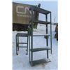 Image 4 : Metal Shelving Units 63" x 48" x 16" and 54" x 36" x 12" and Rolling Unit 34" x 14" x 30".