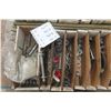 Image 2 : Pallet Lot Including Trailer Hitch Plug, Nuts and Bolts, Clamps, Rebar and Battery Terminal.