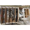 Image 3 : Pallet Lot Including Trailer Hitch Plug, Nuts and Bolts, Clamps, Rebar and Battery Terminal.
