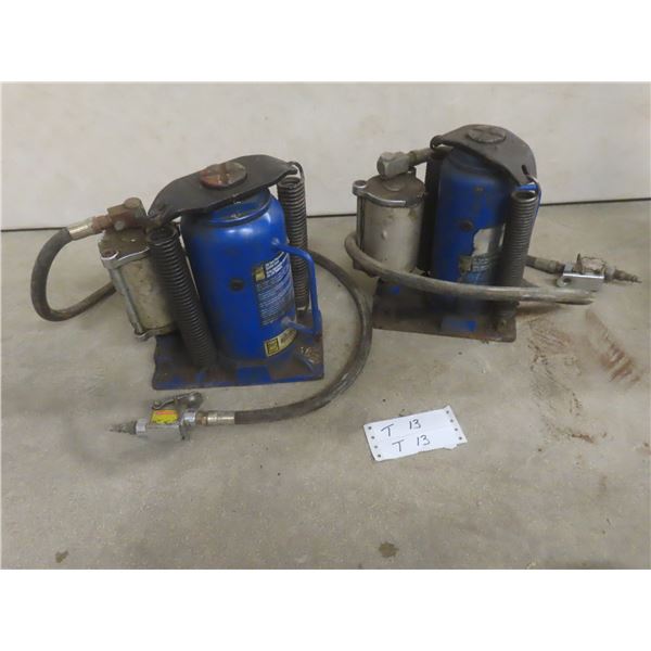 2 Pneumatic Bottle Jacks 12 Ton And 20 Ton