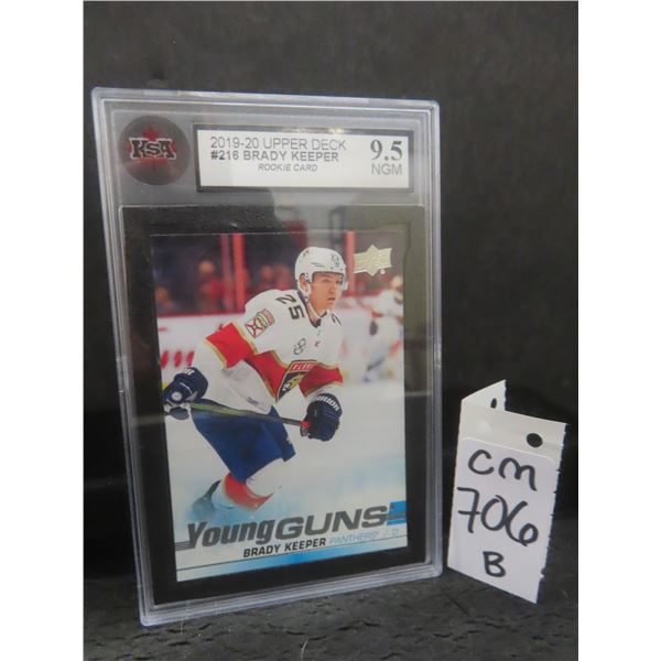 Graded Brady Keeper Young Guns Rookie Card