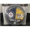 Image 2 : Winnipeg Jets Vs. Nashville Predators Souvenir Puck