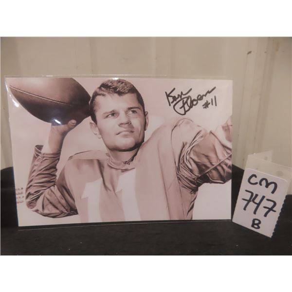 Signed Ken Ploen 4x6 Photo