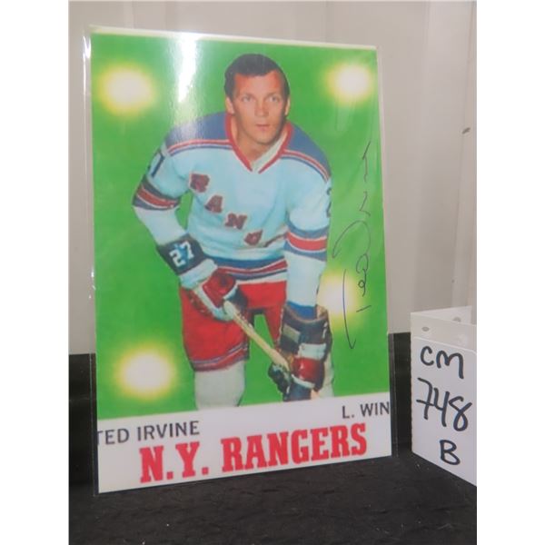 Signed Ted Irvine 4x6 Photo