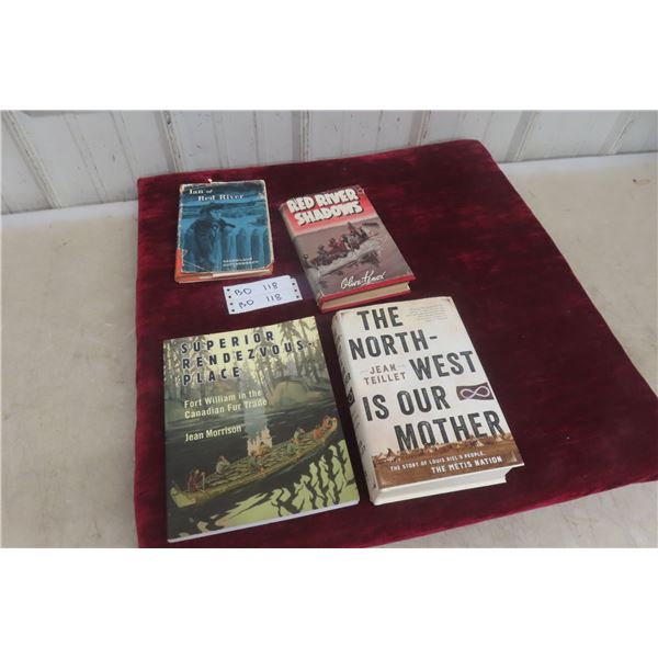 4 Vintage Red River/Fur Trade Books: Man Of Red River, Red River Shadows, Fort William