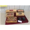 Image 1 : 5 Vintage First Nations Haida Cedar Wood Boxes By Clarence Wells, Richard Krentz, Corey Buppitt And