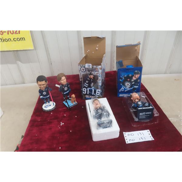 Winnipeg Jets Rare Bobblehead Lot: Perfetti, Morrissey, Byfuglien