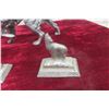Image 4 : Vintage Cast Metal Irish Setter Door Stop 15" In Length And 2 HB Mining Cast Metal Wolf Paper Weigh