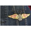 Image 3 : Vintage 1970s Levi's Denim Falcons Motorcycle Club Vest With Harley Davidson Patch And 2 Memorial P