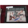 Image 2 : Vintage Toronto Maple Leafs Frank Mahovlich Autographed Framed Photo, Gerry James Signed Book