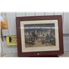 Image 1 : Large Walter Dendy Sadler 'Chorus' Antique Etching In Original Frame With Brass Presentation Plaque