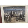 Image 2 : Large Walter Dendy Sadler 'Chorus' Antique Etching In Original Frame With Brass Presentation Plaque