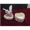 Image 8 : 1 Britney Carousel Horse Music Box – 1 Holsted House White Dove Music Box 'Wings of Love'