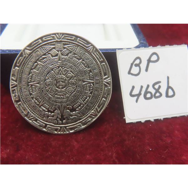 Collectible Sterling Silver Aztec Calendar 12.6 g