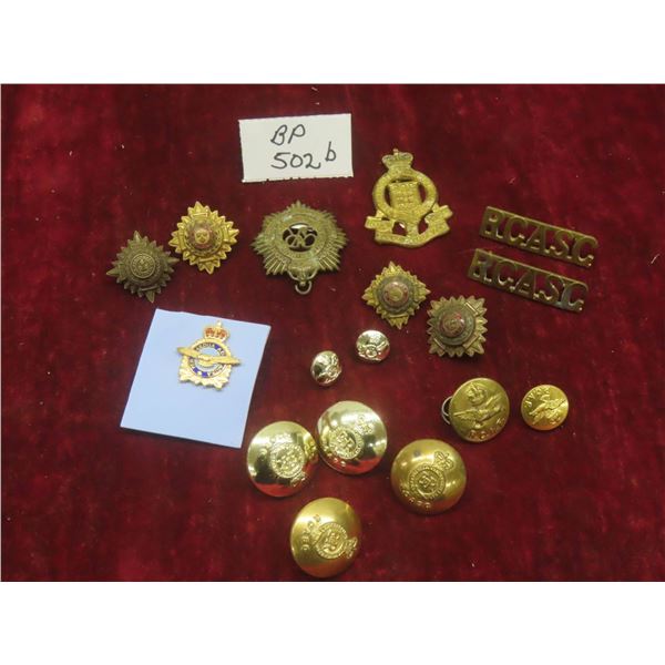 17 Pcs Military Buttons and Pins