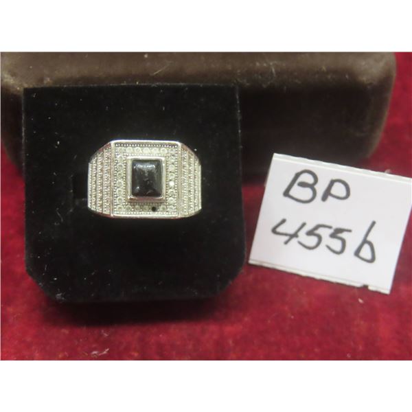 Ring in Case Marked Sterling With Small Stone – 7.76 g
