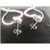 Image 3 : New Platinum Plated 1.0 ct Each Emerald Cut Pink Simulated Diamond (CZ) Heart Dangle Earrings