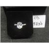 Image 1 : New 925S Oval Cut Simulated Diamond (CZ) Twist Ring Sz 8 Mounted in 925 Sterling Silver w/ White Go