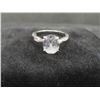 Image 4 : New 925S Oval Cut Simulated Diamond (CZ) Twist Ring Sz 8 Mounted in 925 Sterling Silver w/ White Go
