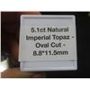 Image 6 : 5.1 ct Natural Imperial Topaz Oval Cut 8.8 x 11.5 mm