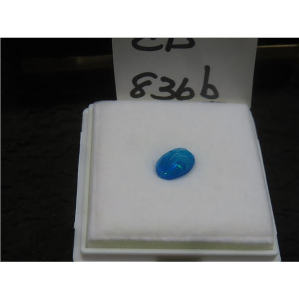 1.1 ct Natural Blue Opal Oval Cut 6.5 x 8.8 mm