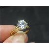 Image 6 : New 18K Gold Plated 2.0 Ct Simulated Diamond (CZ) Solitaire Ring Size 6.0