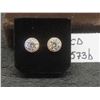 Image 1 : New 18K Gold Plated 2.0 Ct Each Simulated Diamond (CZ) Halo Stud Earrings