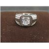 Image 4 : New Platinum Plated 1.0 Ct Simulated Diamond (CZ) Man's Ring Resizable