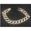 Image 4 : New 14K Gold Plated 14.0 Mm Simulated Diamond (CZ) Iced Out Cuban Link Bracelet 8" Long