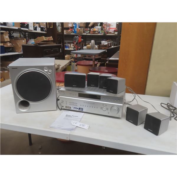 Sony Home Theatre System Control Center, 6 Speakers, Subwoofer & Manual