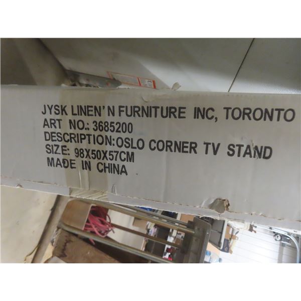 JYSK Oslo Corner TV Stand, To Be Assembled, New or Store Return