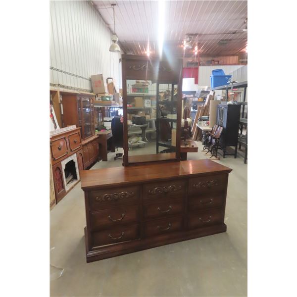 9-Drawer Dresser With Mirror, 31 1/2" X 19 1/2" X 66"