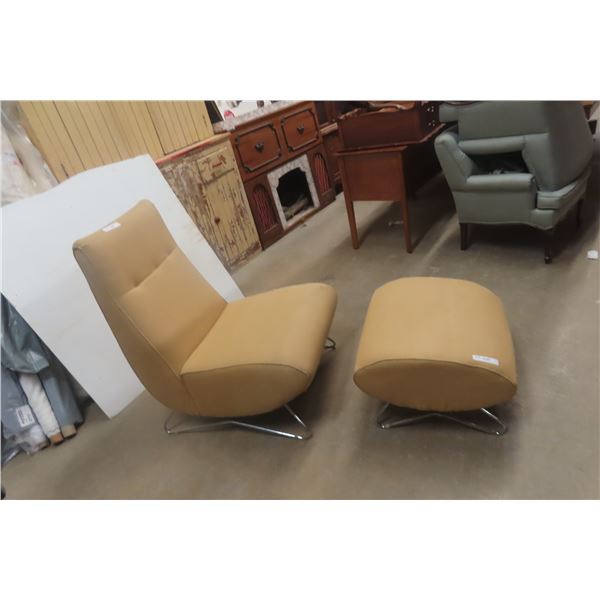 Chaise Lounge Chair With Ottoman