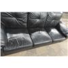 Image 3 : Leather/Leather Style Couch, 80" Wide