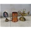 Image 9 : Thermometer With Red River Mutual Advertising, Metal Phone Number Index, Vase, Wood Cannon And More