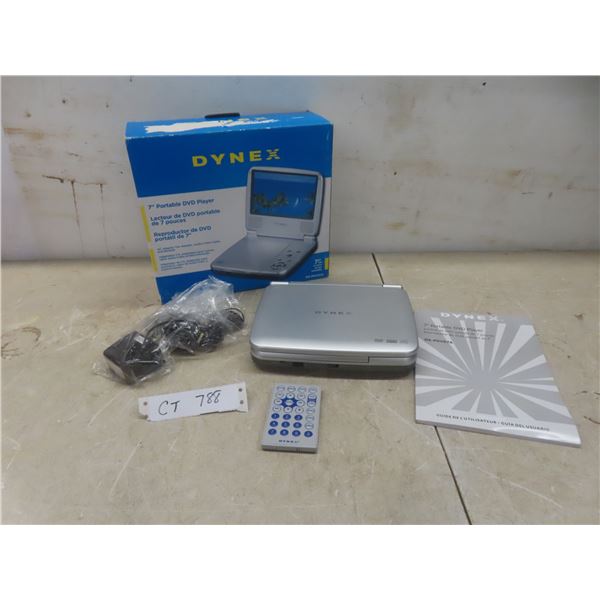 Dynex 7 Inch Portable DVD Player With Remote And Manual