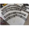 Image 2 : Model Train Pieces Track, 4 Cars, Signs And More