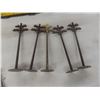 Image 3 : Model Train Pieces Track, 4 Cars, Signs And More