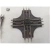 Image 5 : Model Train Pieces Track, 4 Cars, Signs And More