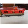 Image 6 : Model Train Pieces Track, 4 Cars, Signs And More