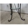 Image 6 : Black Metal Free Standing Lamp 69" High w/ 3 Glass Shelves
