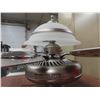 Image 5 : Brushed Stainless Finish Ceiling Fan w/ Light