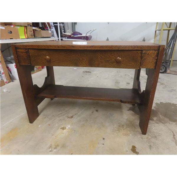 Antique Oak Desk 29 X 44 X 28
