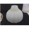 Image 4 : 3 Vintage Glass Lamp Shades, Candle