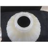 Image 5 : 3 Vintage Glass Lamp Shades, Candle