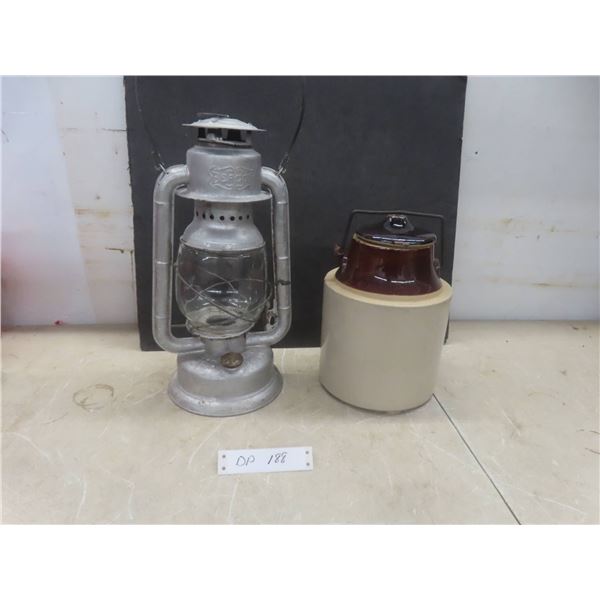 Beacon Lantern, Stoneware Pickle Crock